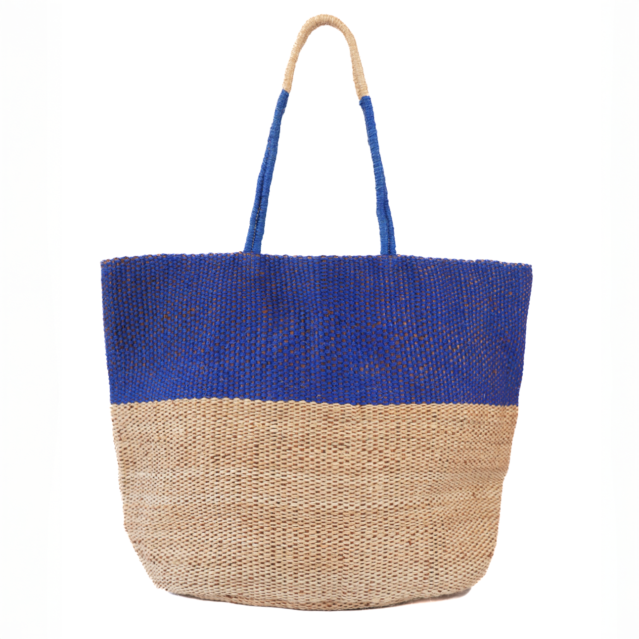 Large Hand Woven Jute Bag Indigo