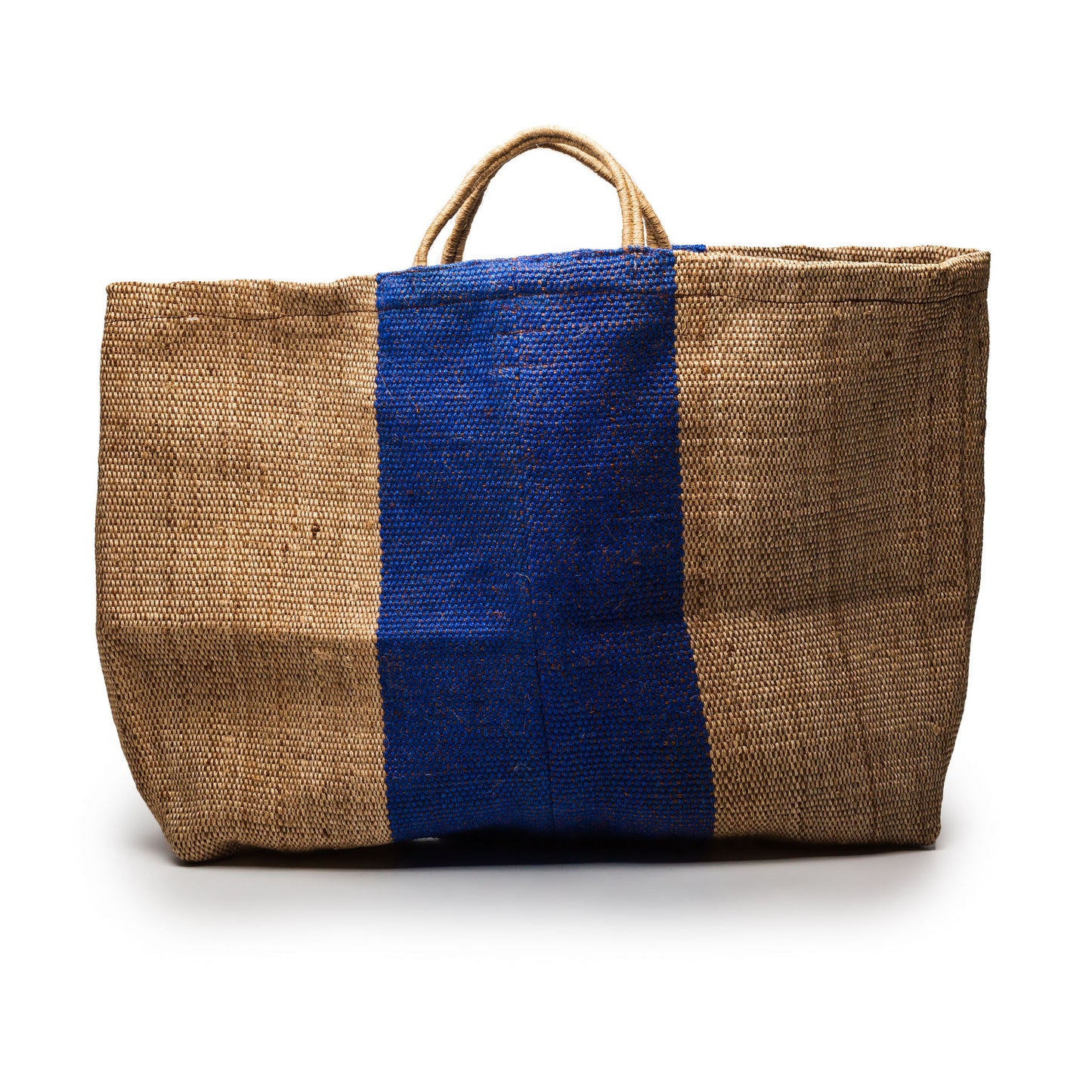 Extra Large Jute Poresh Hold-all Wide Blue Stripe