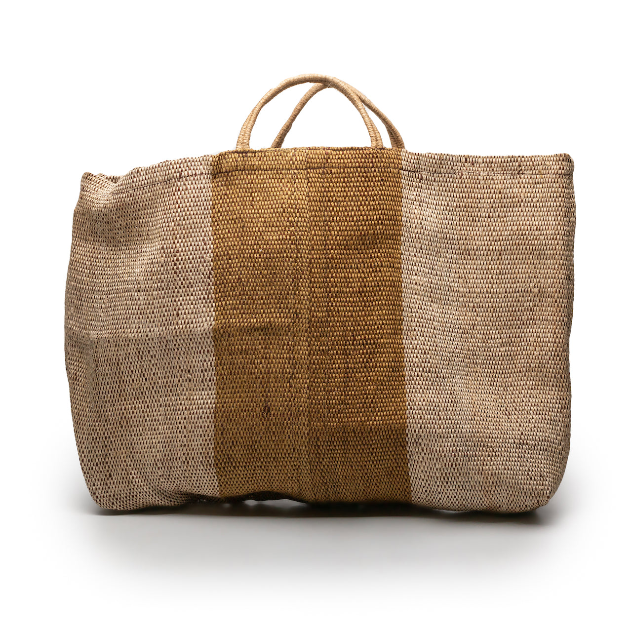Extra Large Jute Poresh Hold-all Olive Stripe