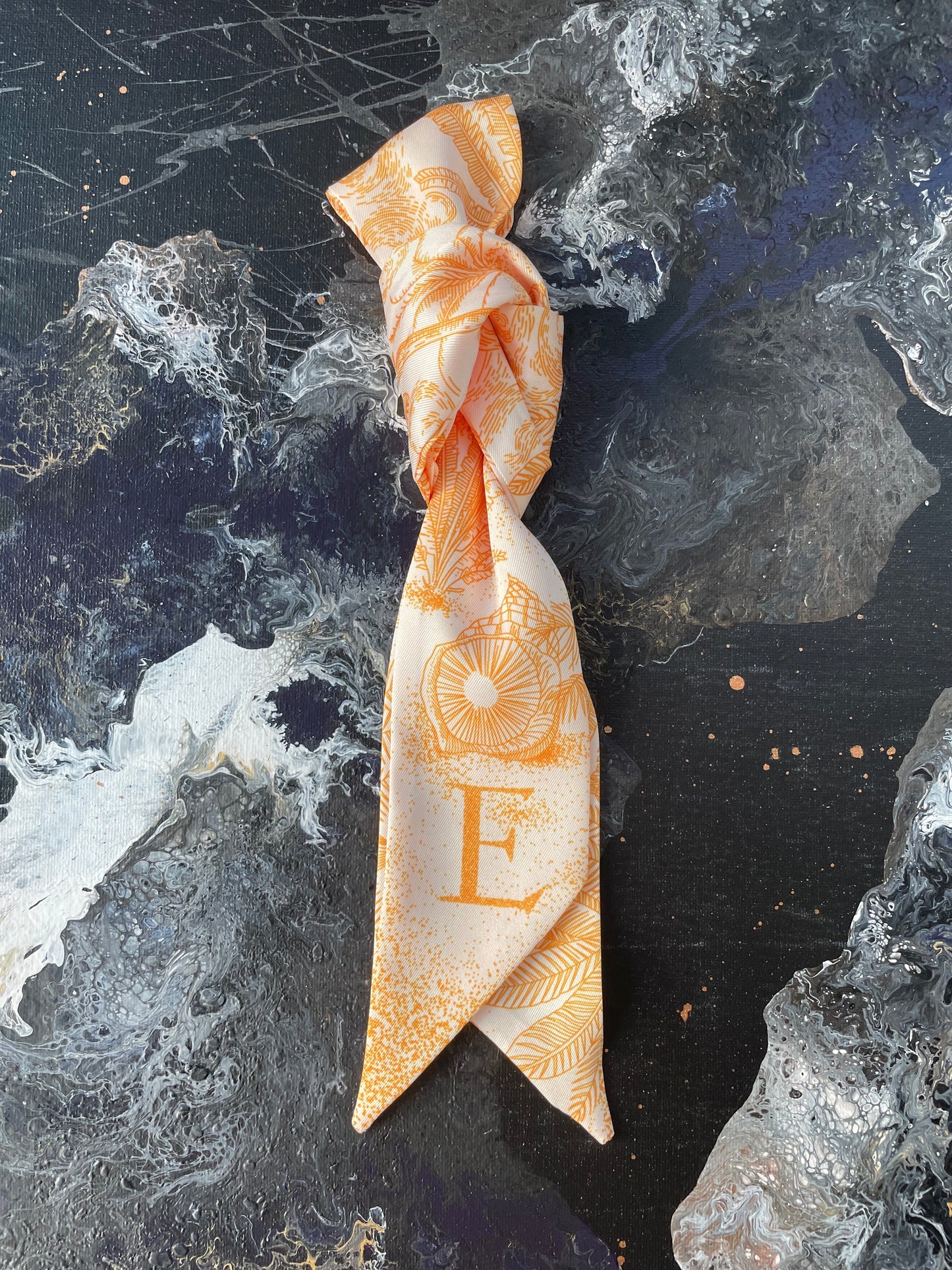 MONOGRAM SKINNY SCARF E
