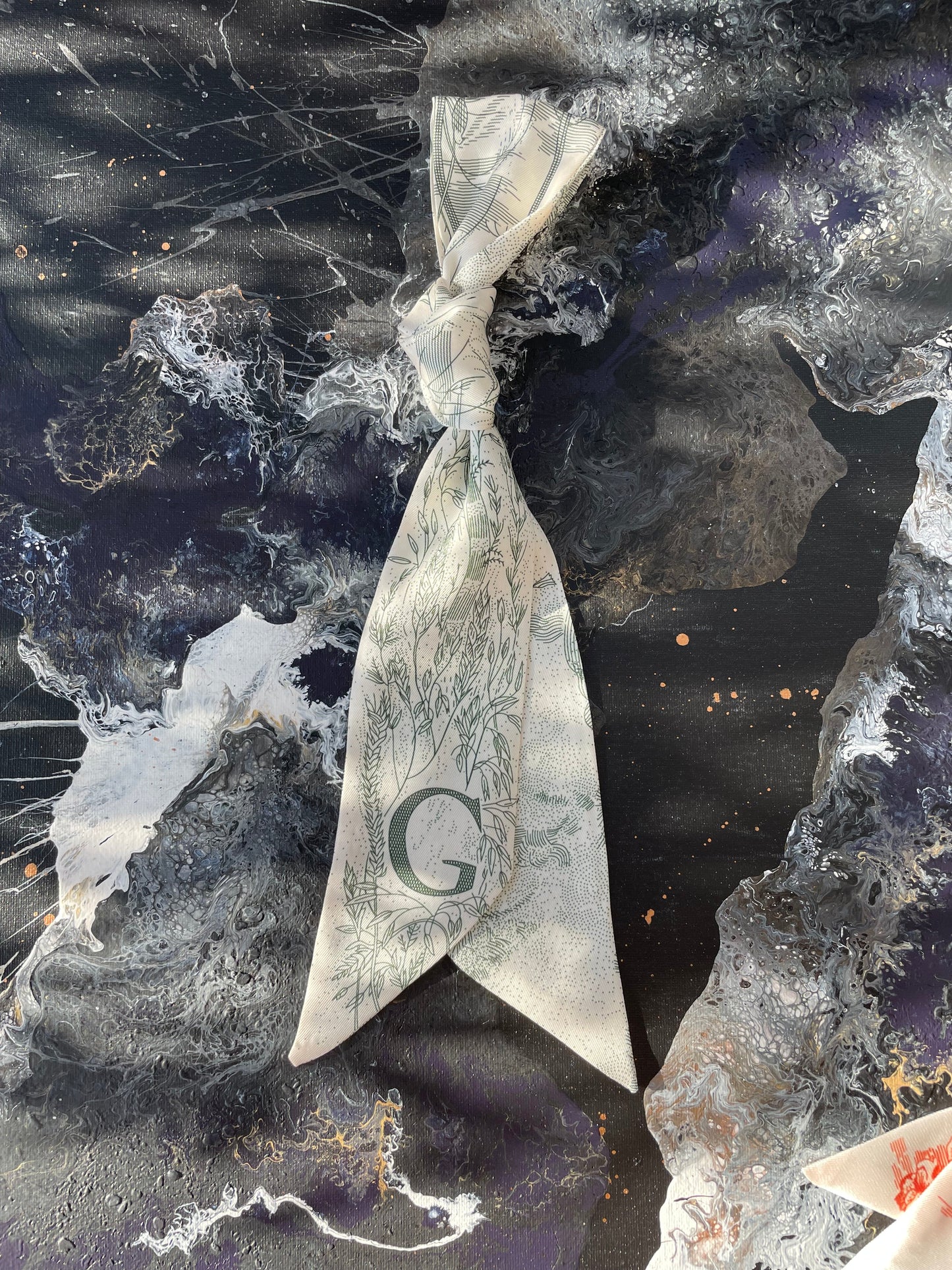 MONOGRAM SKINNY SCARF G