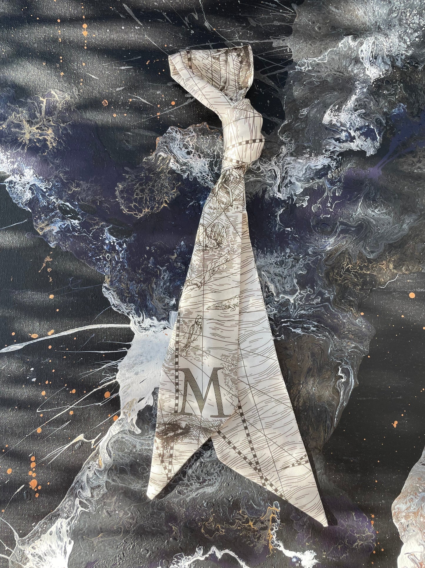 MONOGRAM SKINNY SCARF M