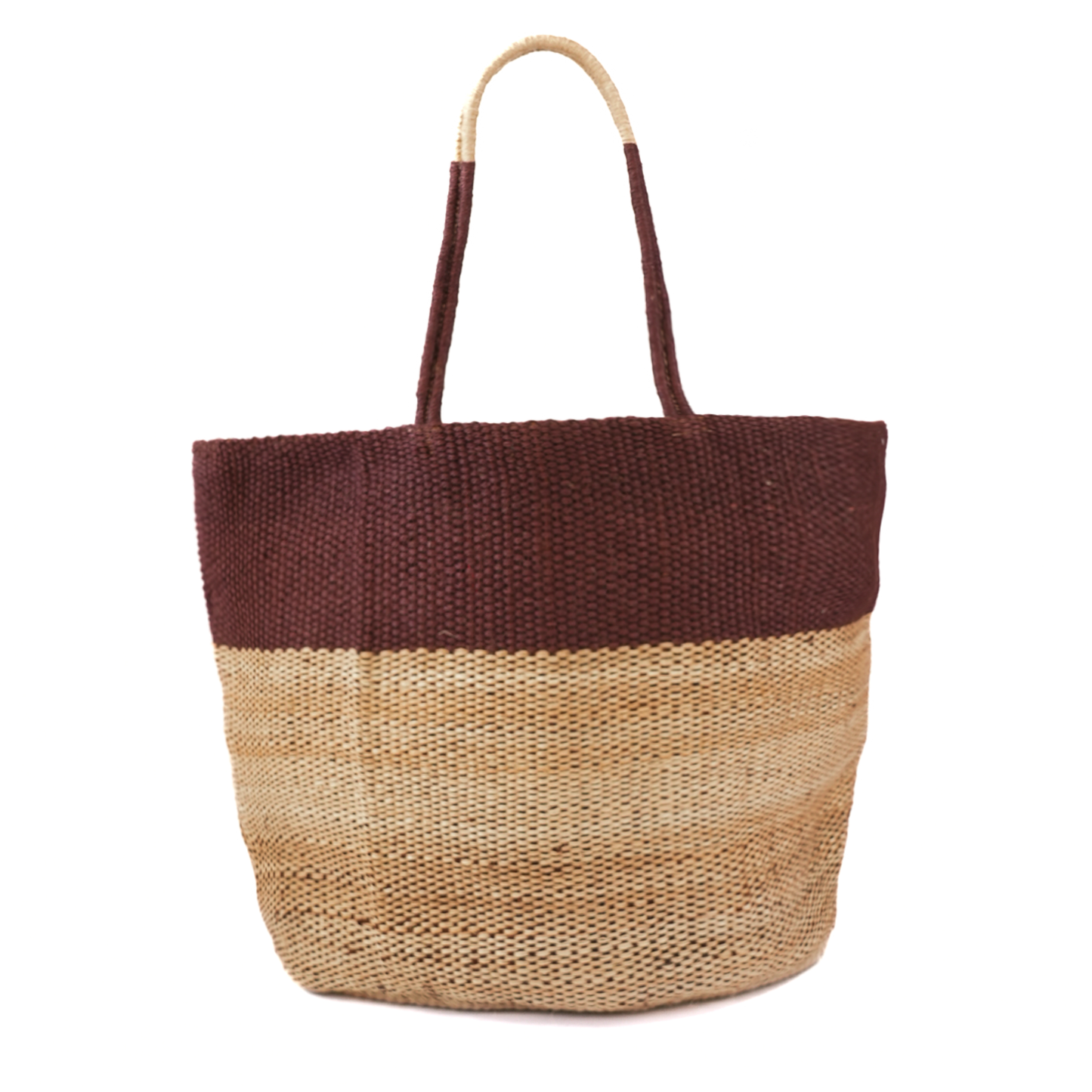 Large Hand Woven Jute Bag Brown
