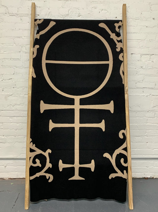 ETERNA WOOL BLANKET - NERO & MINK