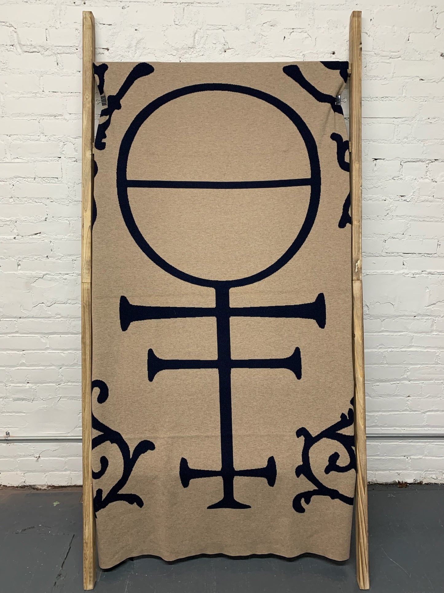 ETERNA WOOL BLANKET - NERO & MINK