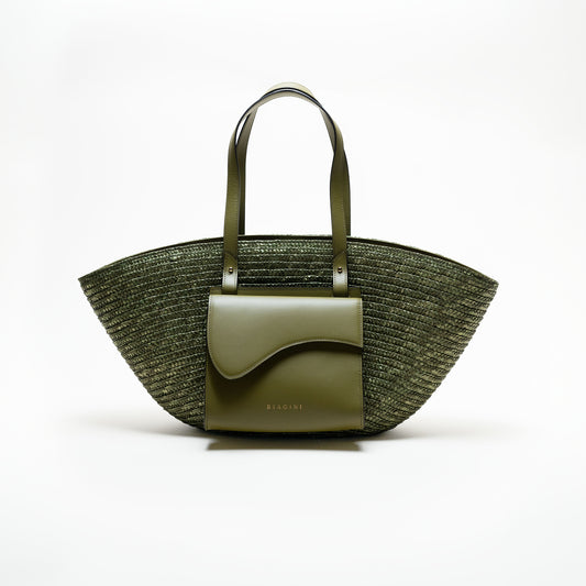 LE GRAND PANIER WAVE- GREEN & OLIVE