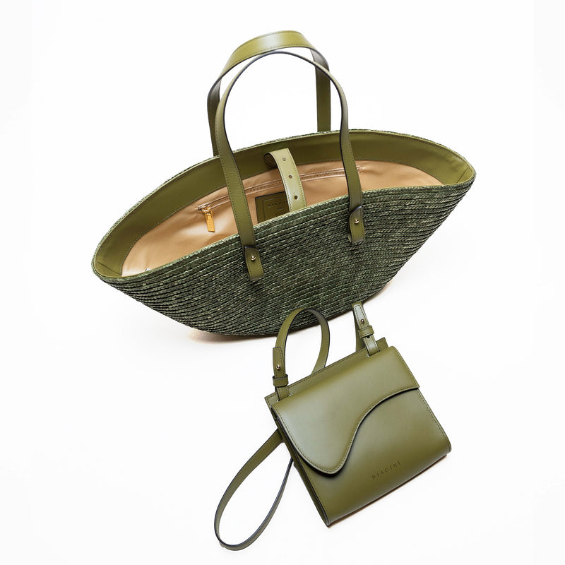 Biagini x DS7 - Le Grand Panier Wave - Green & Olive