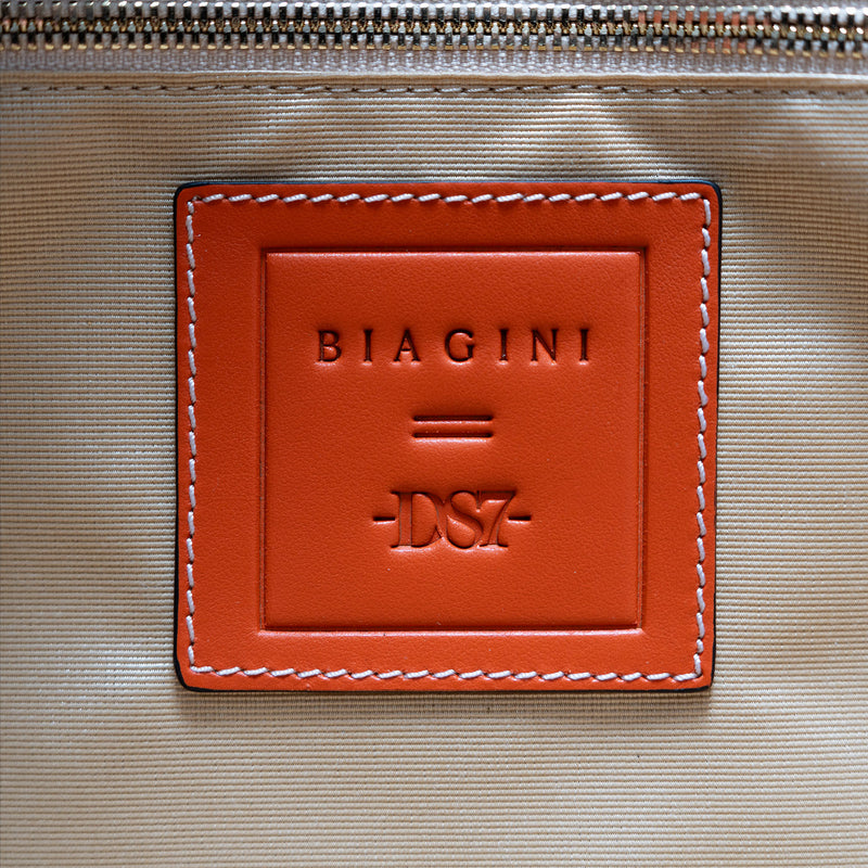 Biagini x DS7 - Le Grand Panier Wave - Natural & Orange