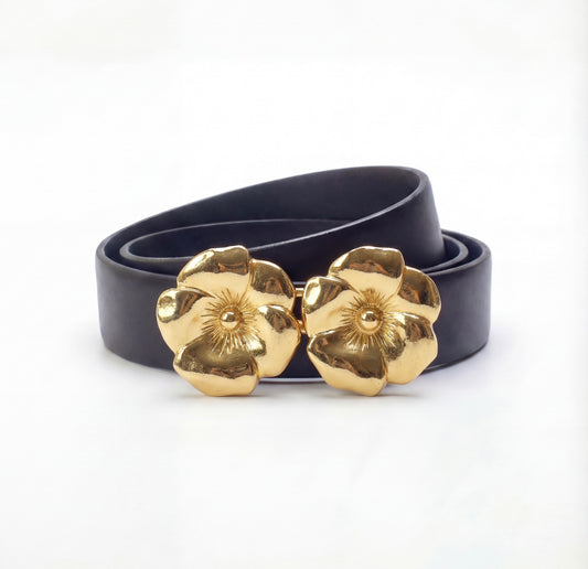 Dottysmith Lily leaf Vintage buckle, circa. 1980s - Flora Collection
