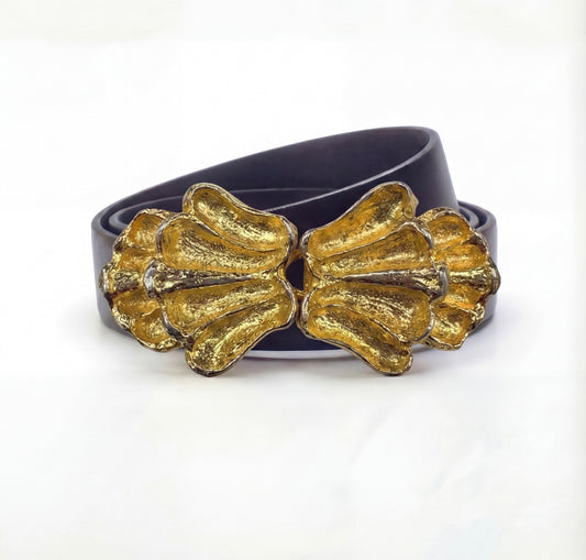 Mimi di N Seashells leaves Vintage buckle, circa. 1972 - Seashells collection