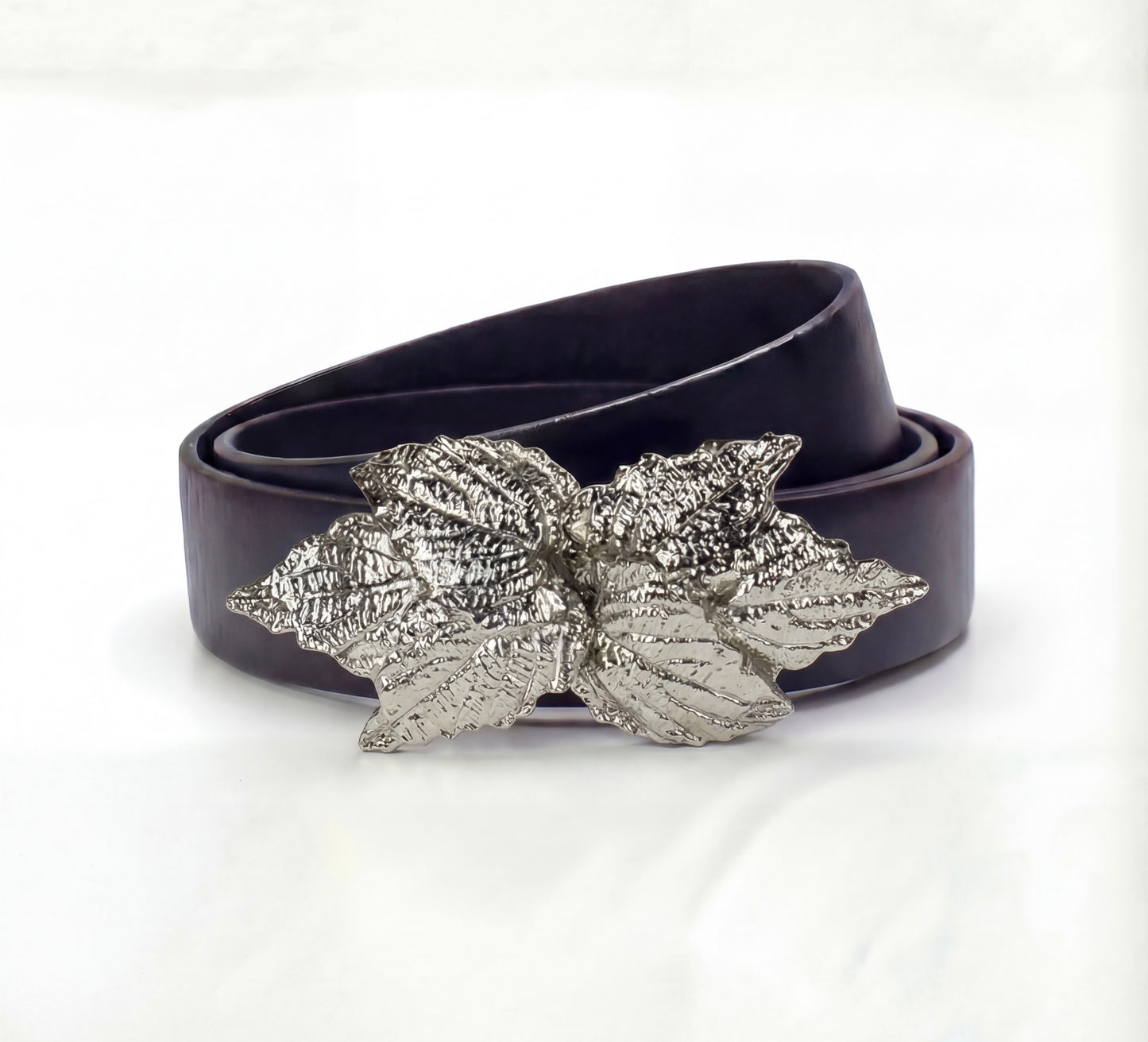 Mimi di N Silver Leaves Vintage buckle, circa. 1985 - Leaves Collection