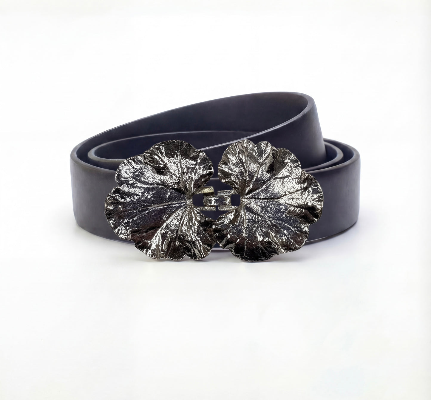 Mimi di N Ginqko leaves silver Vintage buckle, circa. 1981 - Leaves Collection
