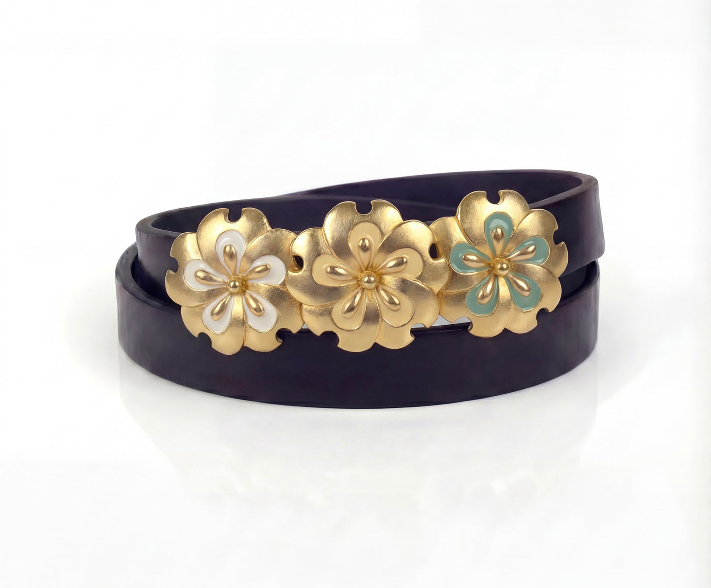 Mimi di N Triple flowers Vintage buckle, circa. 1992 - Lunar New Years Collection