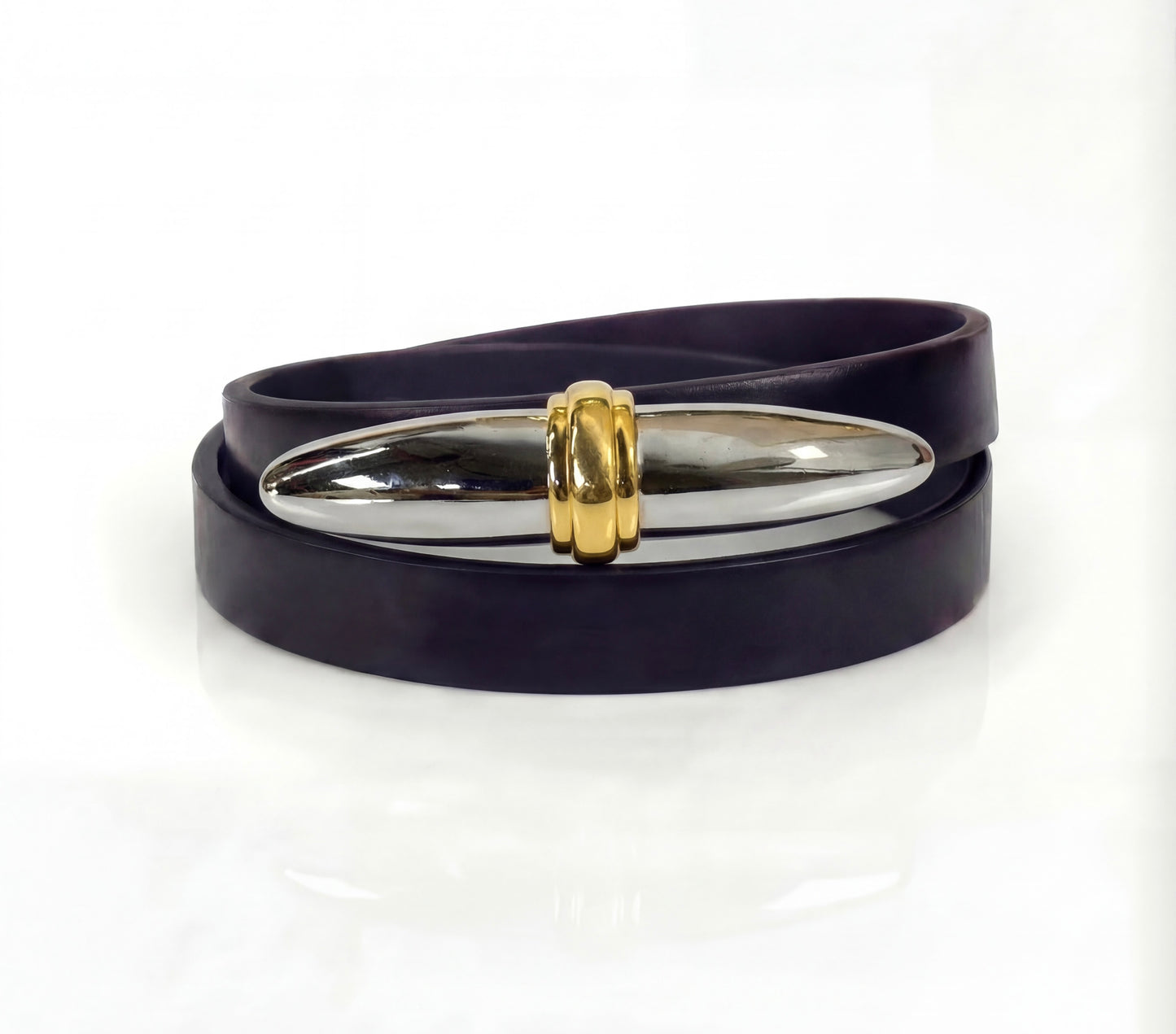 Alexis Kirk Two tone along gatedVintage buckle, circa. 1980s - One of the kind Collection