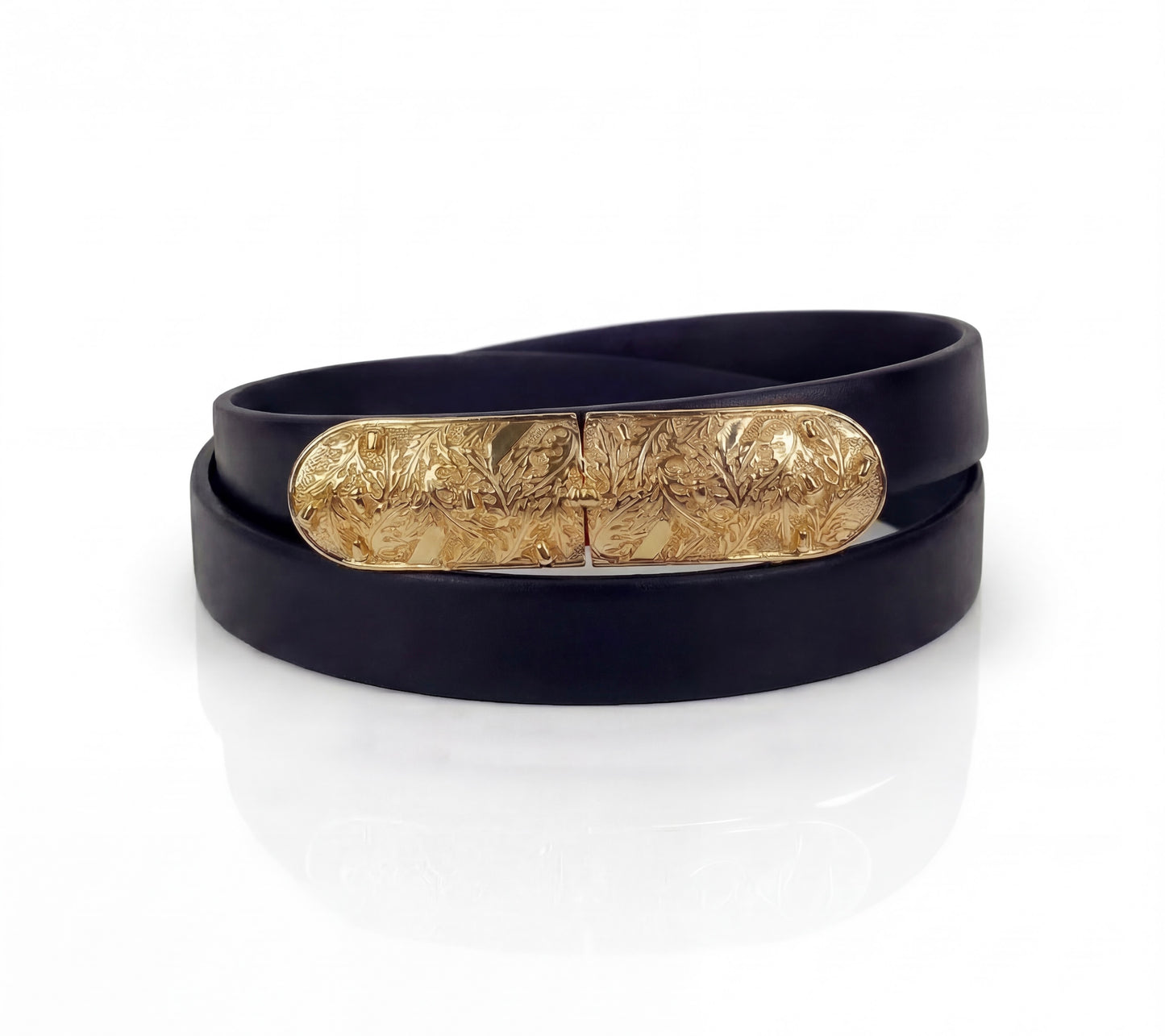 Accessograft N.Y.C Acoan oak leave Vintage buckle, circa. 1980s - Lunar New Years Collection