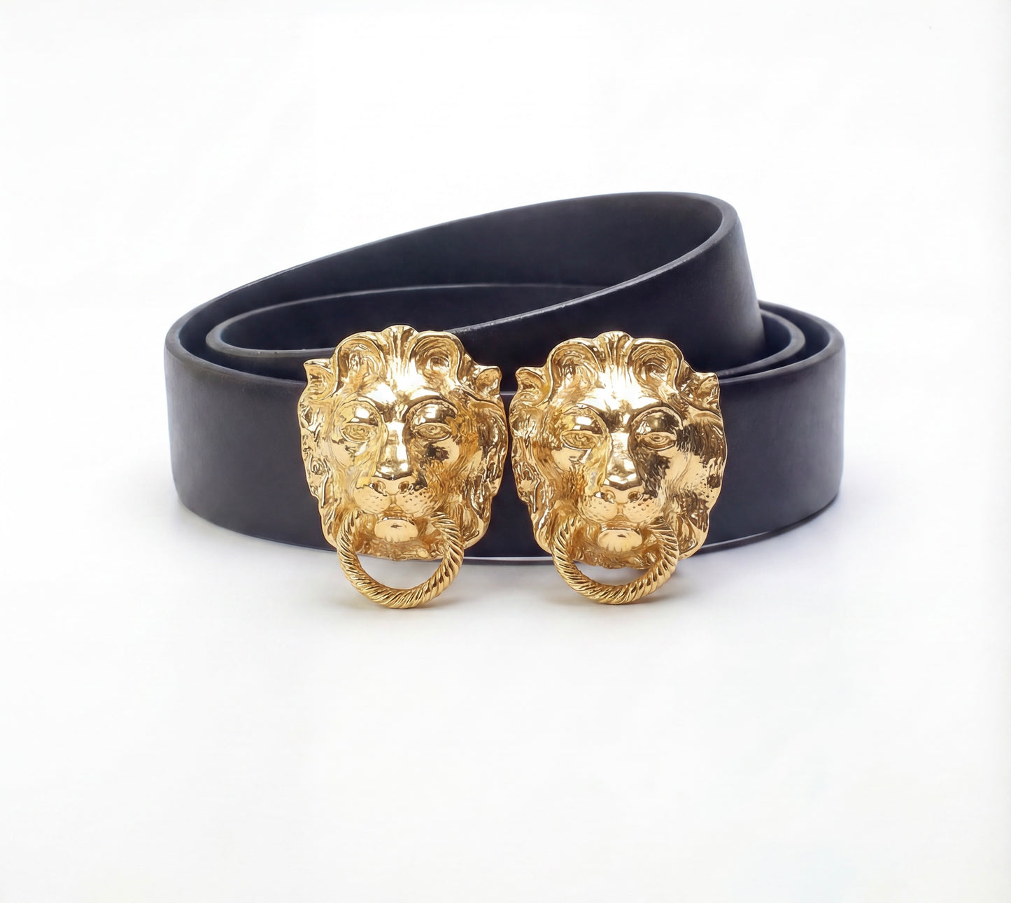 Mimi di N Gold Lion head Vintage buckle, circa 1974 - Animal Collection