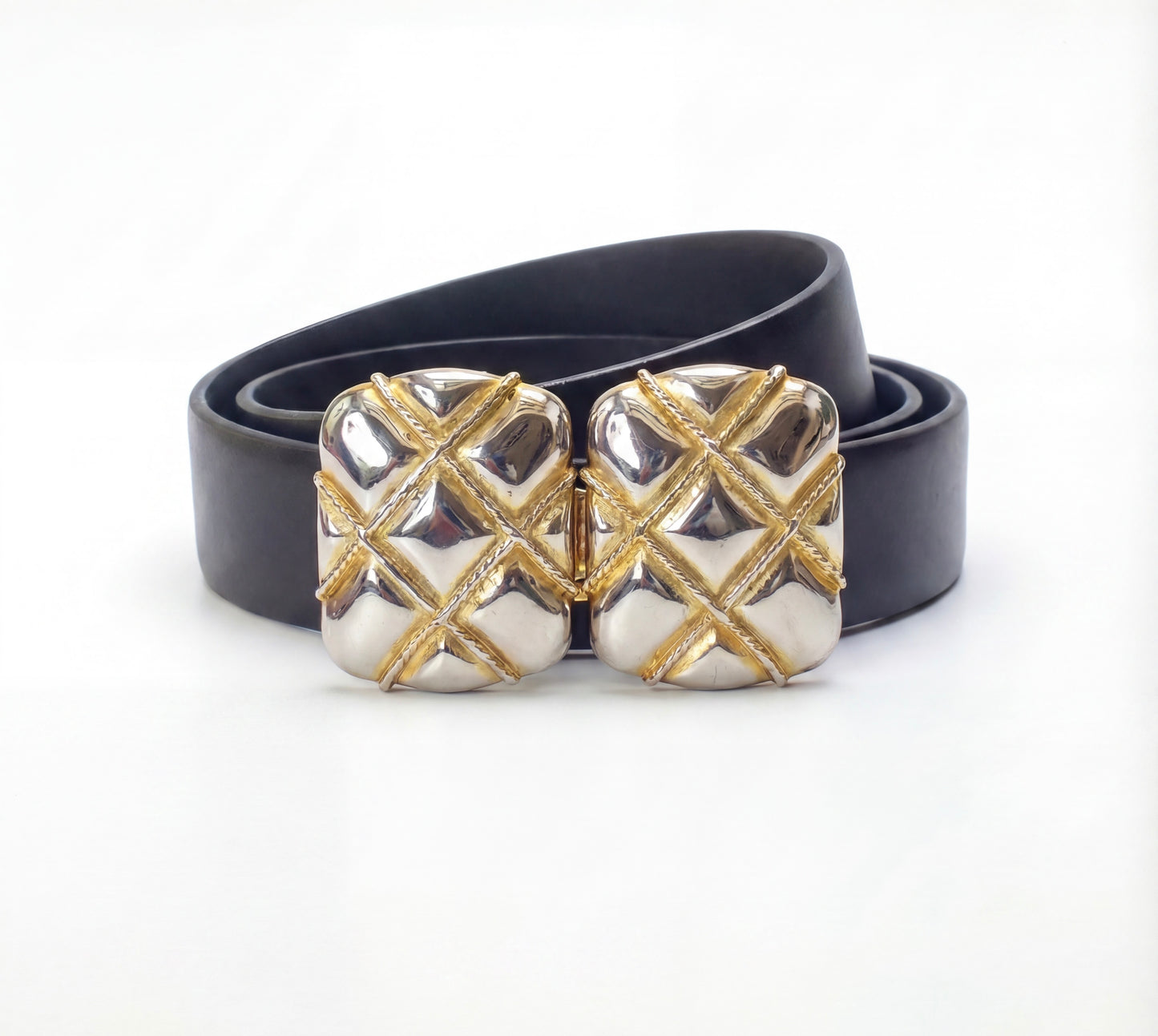 Paquette Romain Square vintage buckle, circa 1980s - Creatures Collection