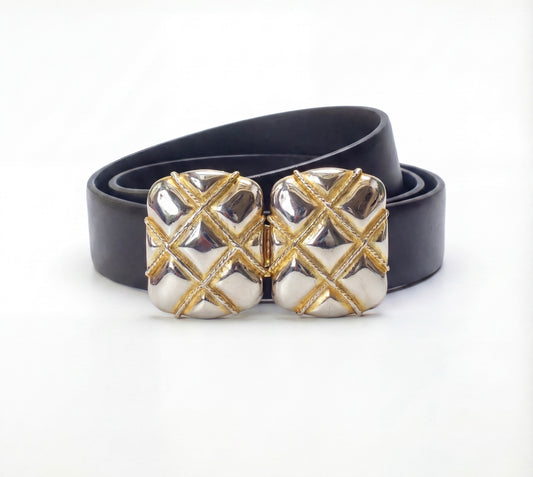 Paquette Romain Square vintage buckle, circa 1980s - Creatures Collection