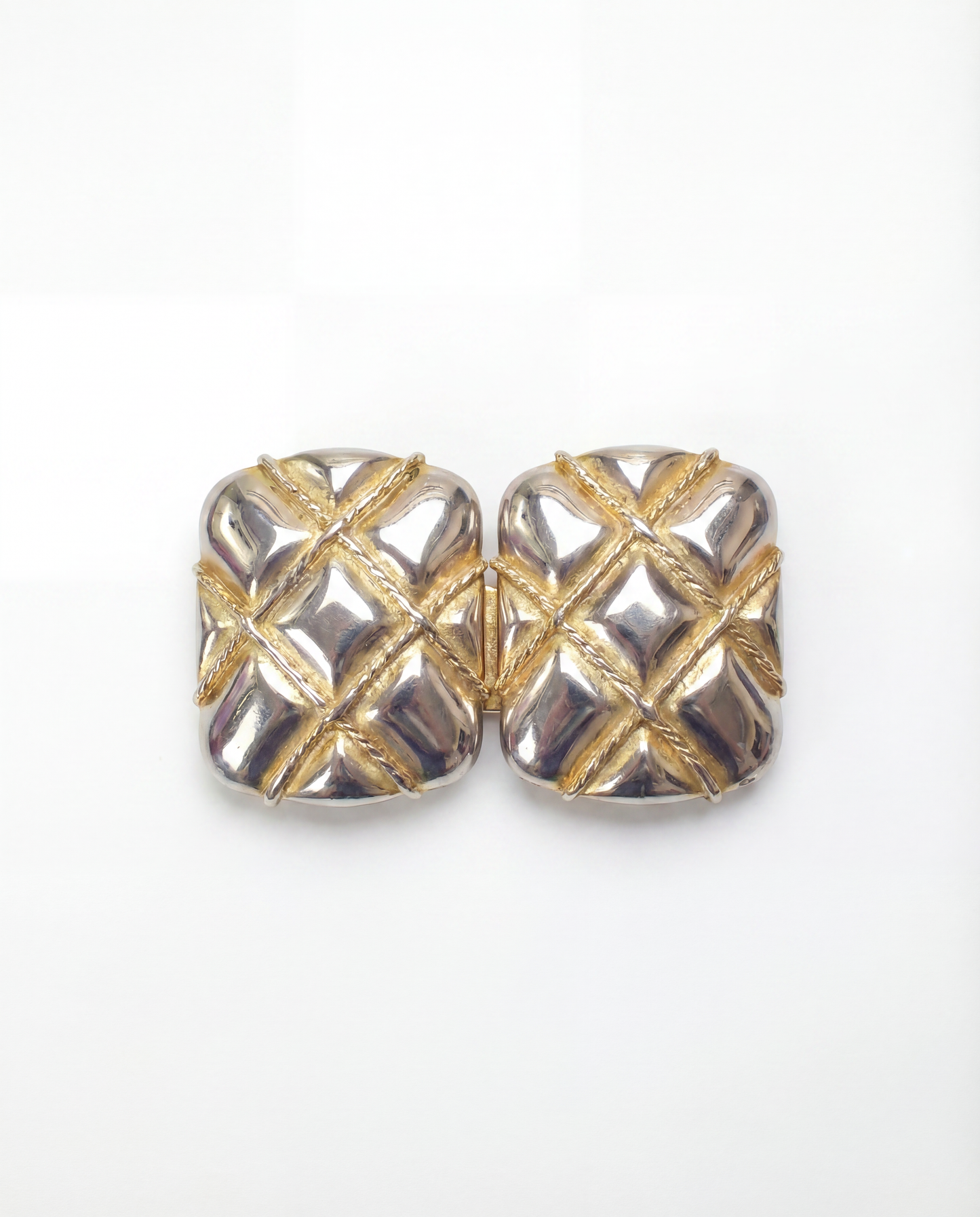 Paquette Romain Square vintage buckle, circa 1980s - Creatures Collection