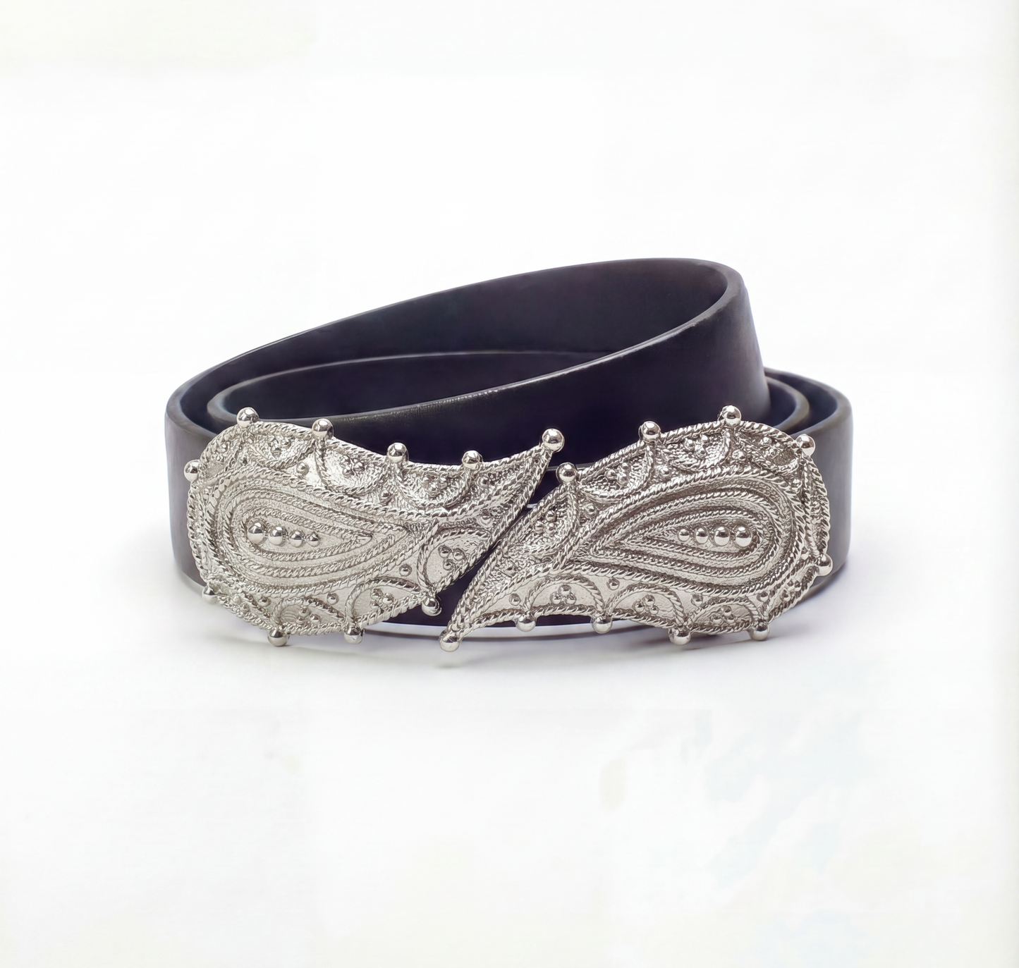 Mimi di N Silver Paisley vintage buckle, circa 1983 - One of the kind Collection