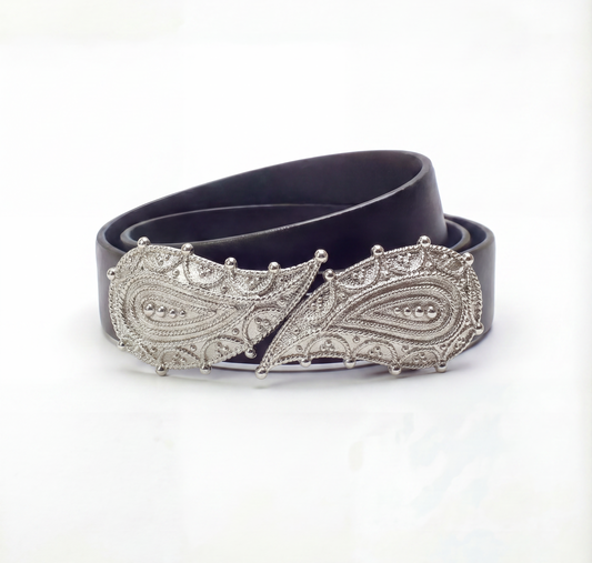 Mimi di N Silver Paisley vintage buckle, circa 1983 - One of the kind Collection