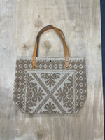 HANDWOVEN ARTISINAL TOTE - BEIGE