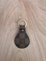 AIRTAG HOLDER UPCYCLED VINTAGE MONOGRAM BROWN