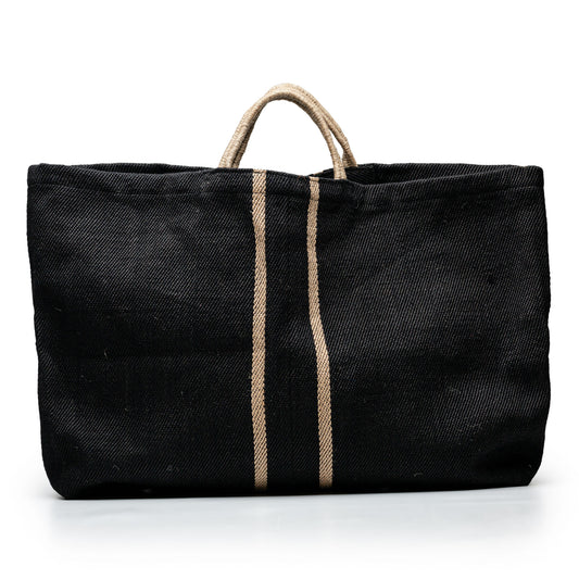 Extra Large Jute Poresh Black Body - No Fringe