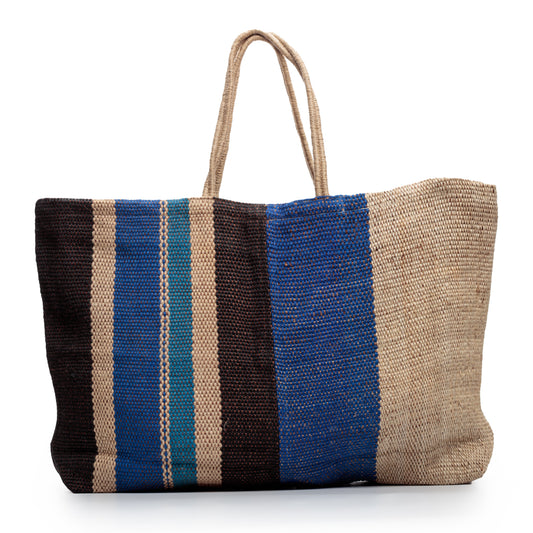 Long Handled Extra Large Jute Poresh Blue Mix 63/33