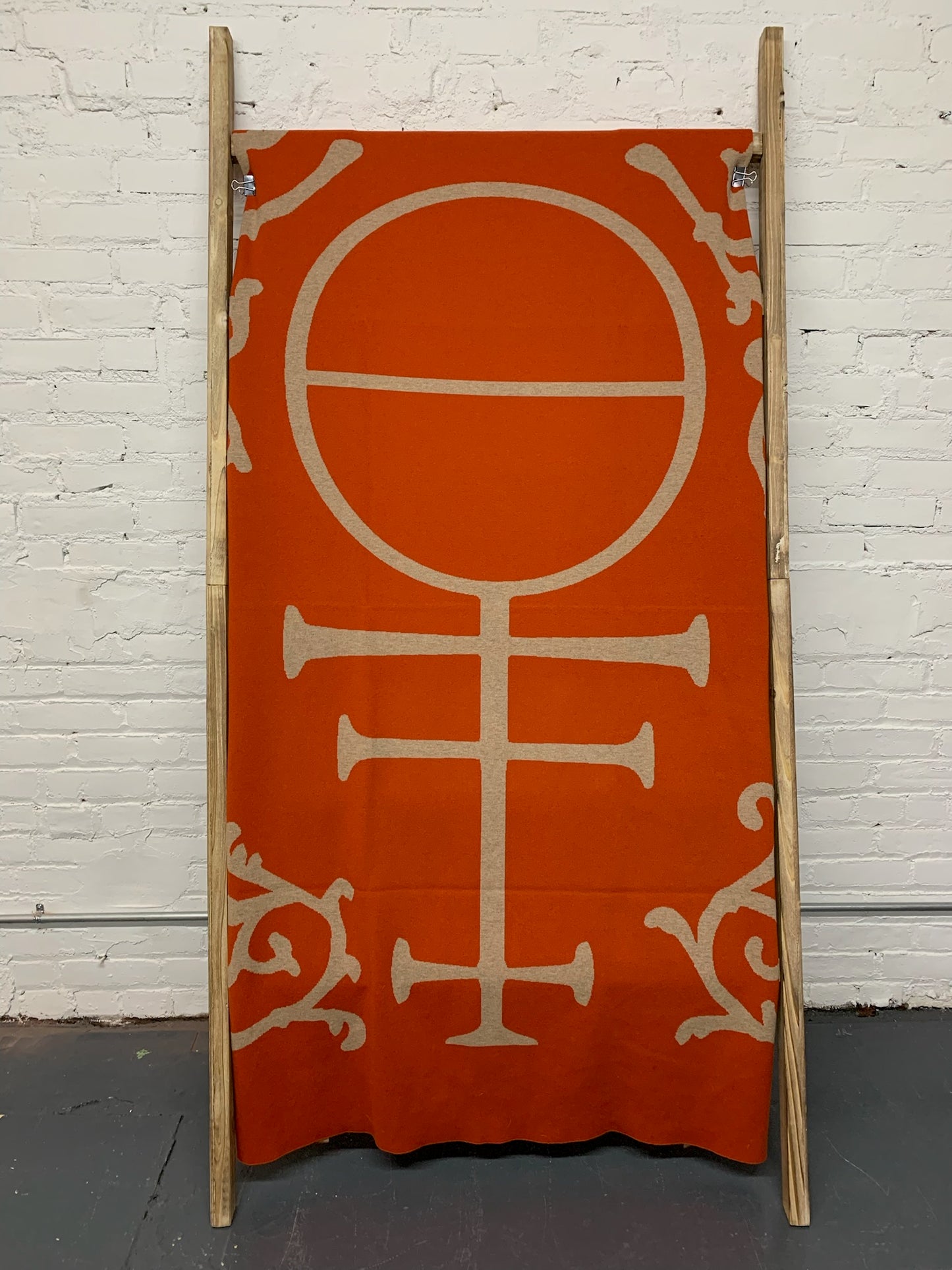 ETERNA WOOL BLANKET - ORANGE & MINK