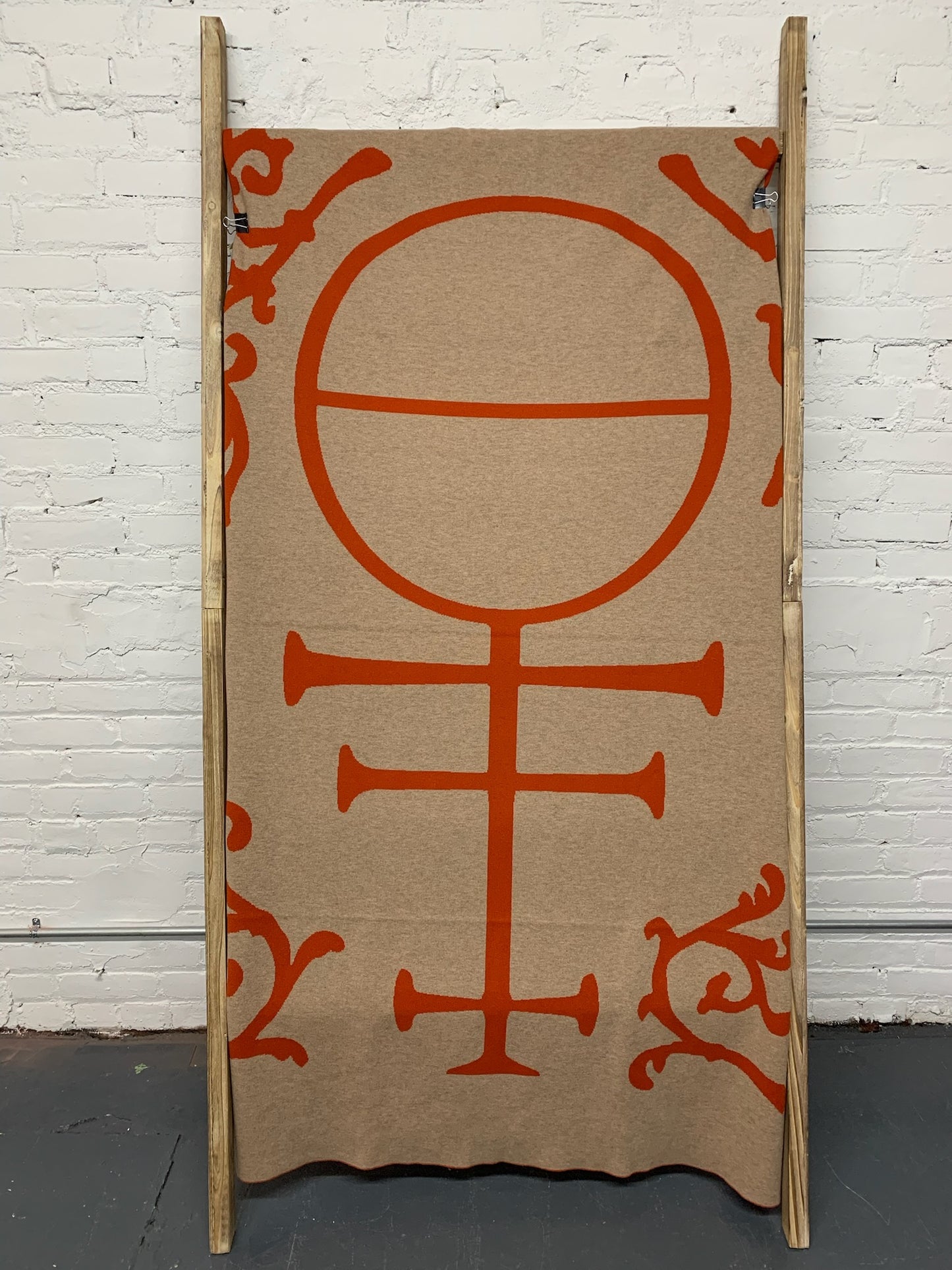 ETERNA WOOL BLANKET - ORANGE & MINK