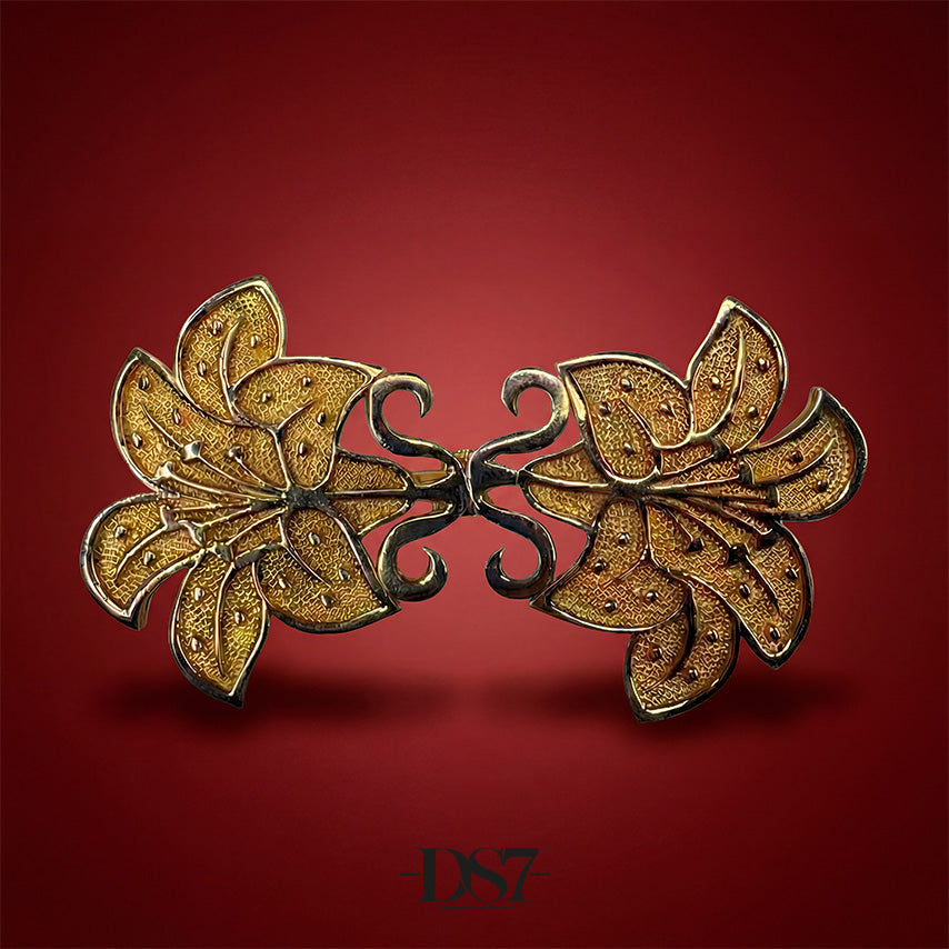 Mimi di N Orchid Flower Vintage buckle,  circa. 1981 - Lunar New Year collection