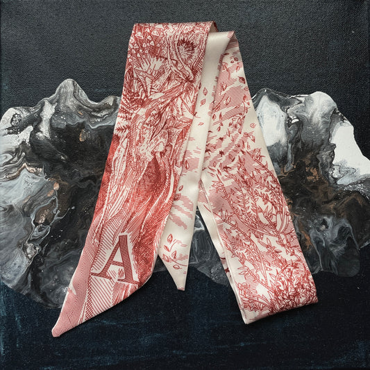 MONOGRAM SKINNY SCARF A