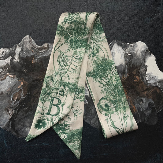 MONOGRAM SKINNY SCARF B