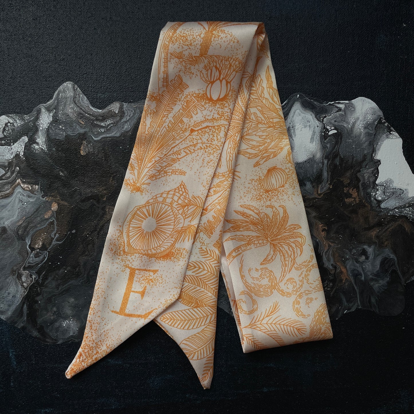 MONOGRAM SKINNY SCARF E