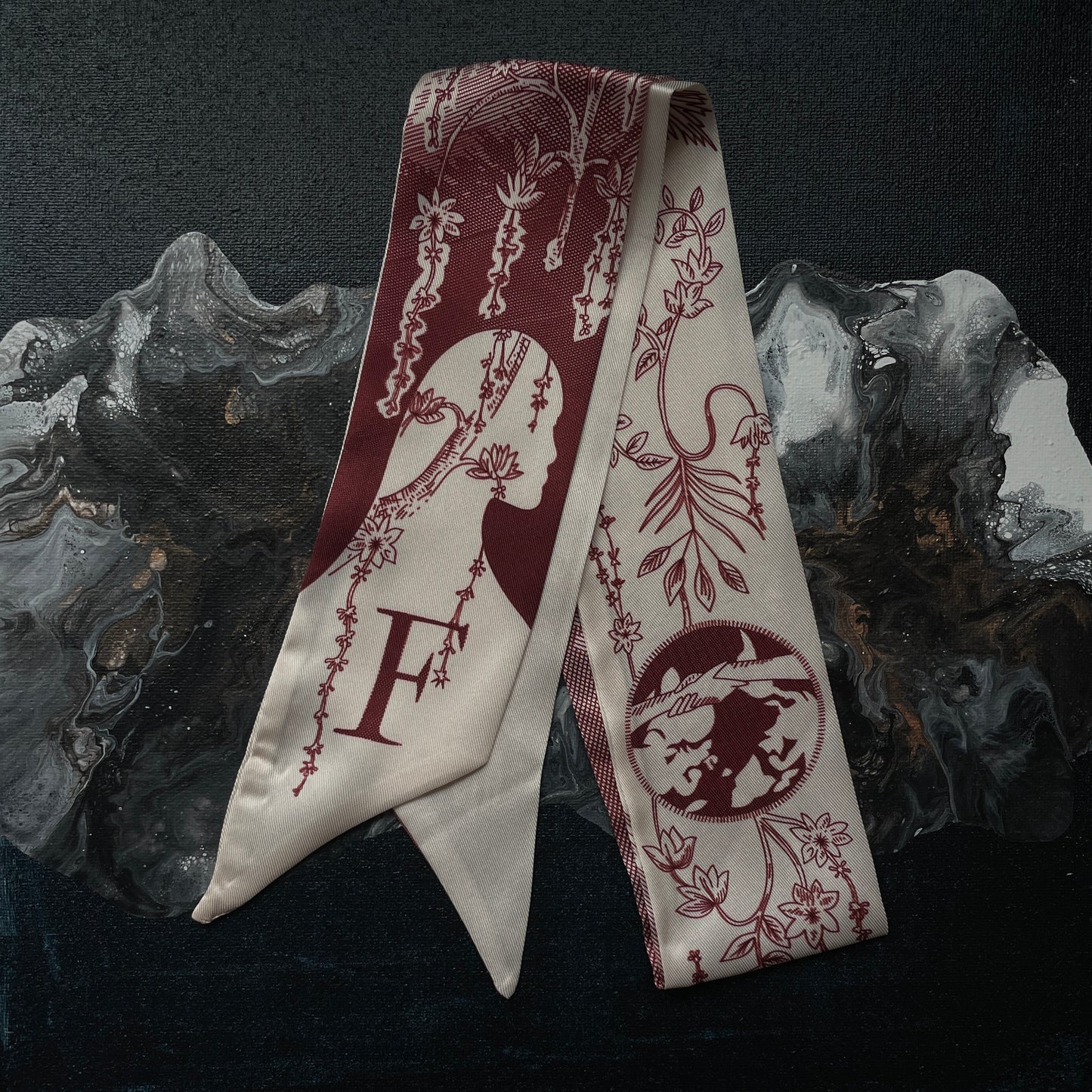 MONOGRAM SKINNY SCARF F