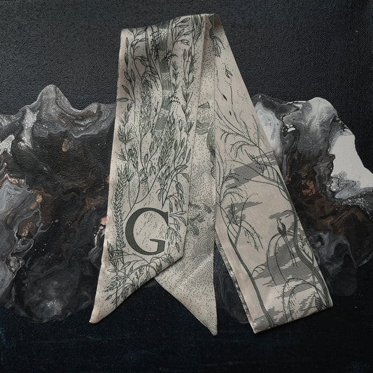 MONOGRAM SKINNY SCARF G