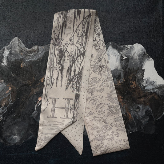 MONOGRAM SKINNY SCARF H