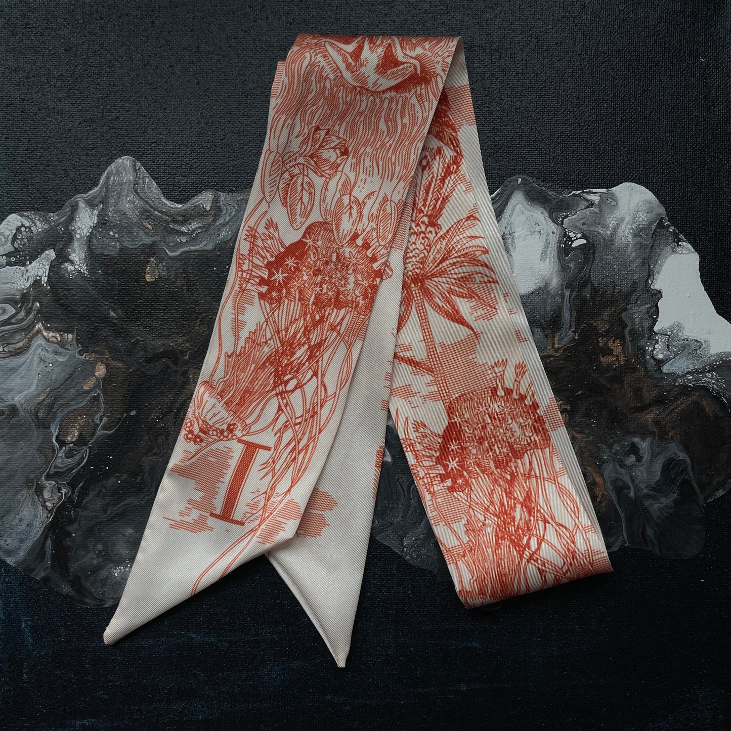 MONOGRAM SKINNY SCARF I