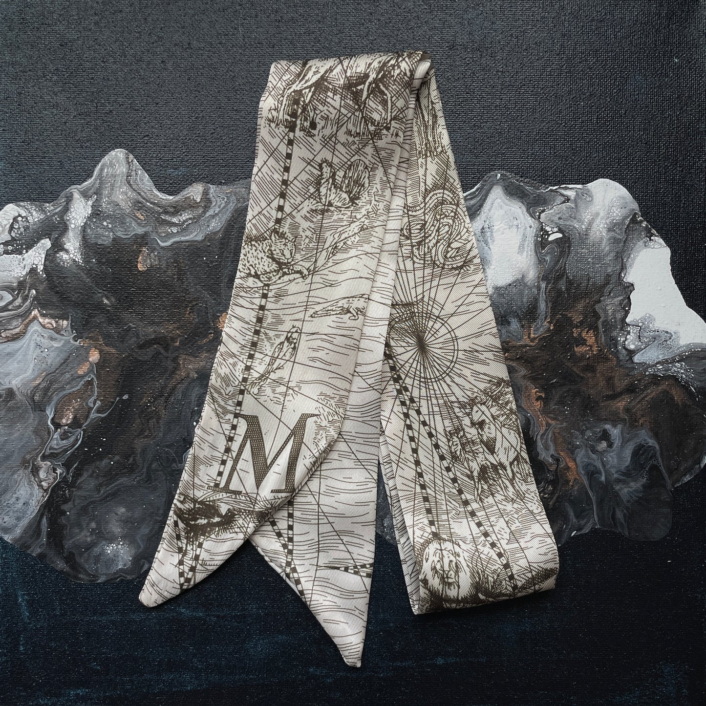 MONOGRAM SKINNY SCARF M