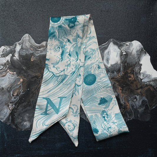 MONOGRAM SKINNY SCARF N