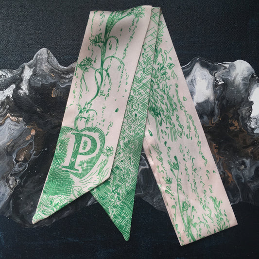 MONOGRAM SKINNY SCARF P