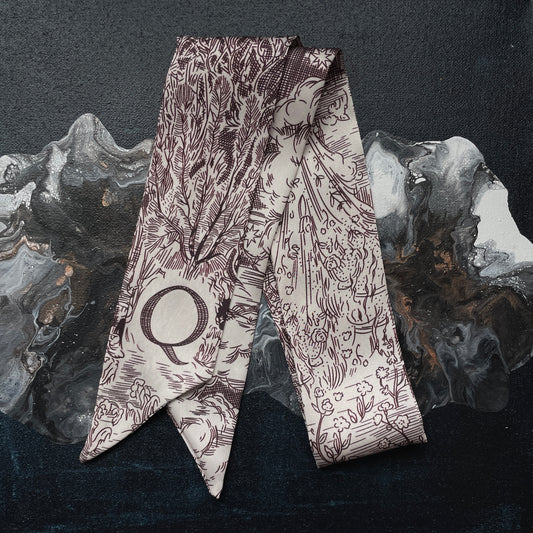 MONOGRAM SKINNY SCARF Q