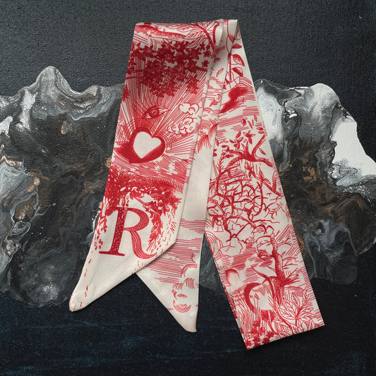 MONOGRAM SKINNY SCARF R