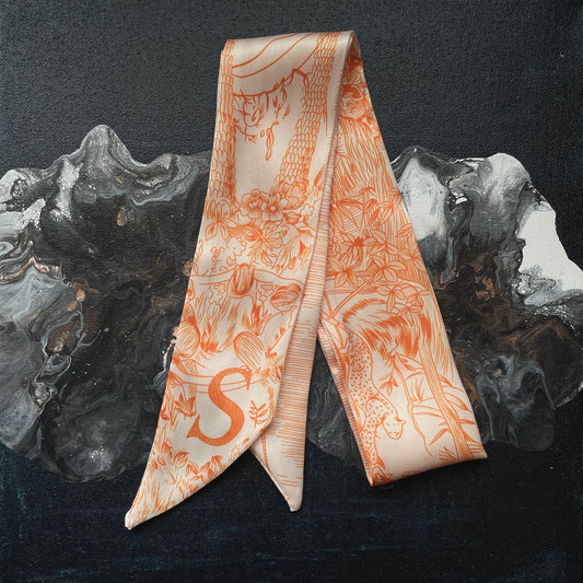 MONOGRAM SKINNY SCARF S