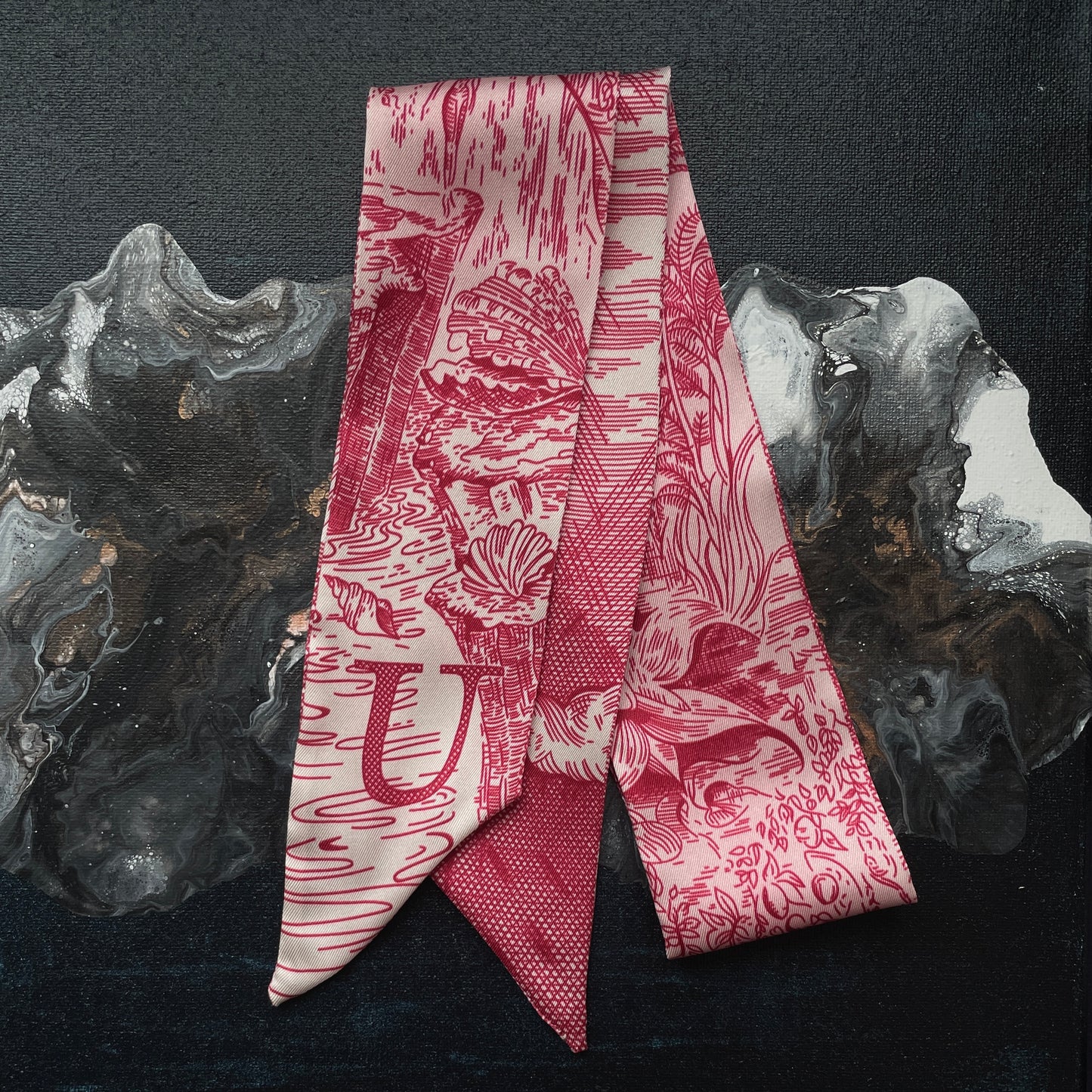 MONOGRAM SKINNY SCARF U