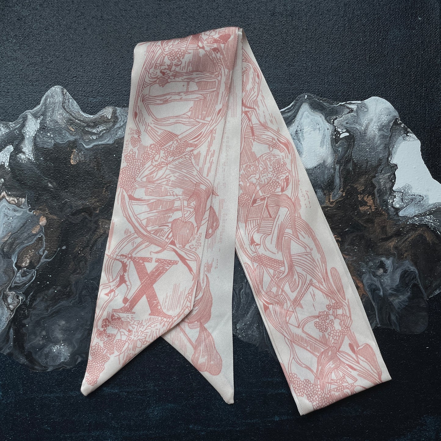 MONOGRAM SKINNY SCARF X