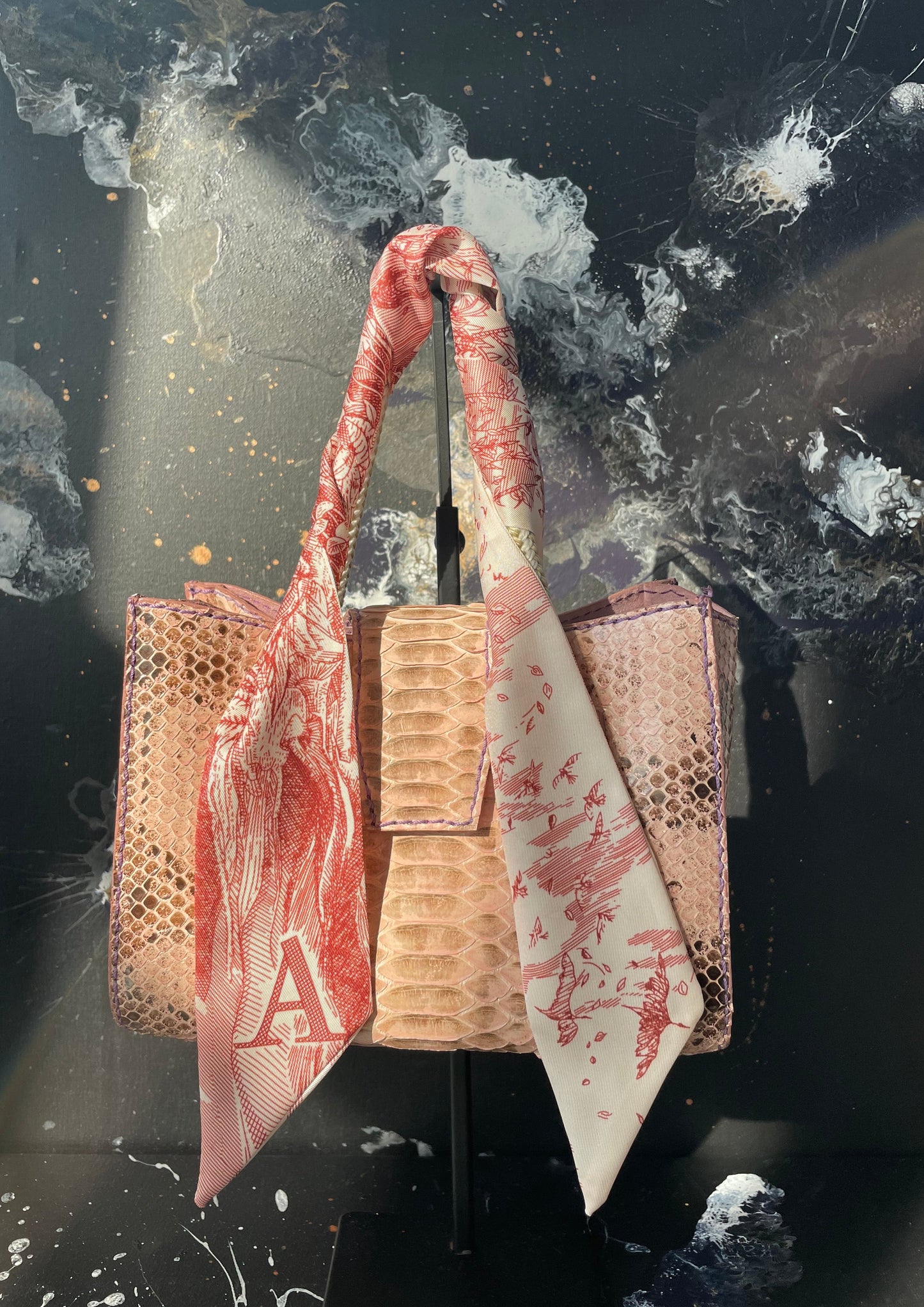 MONOGRAM SKINNY SCARF A