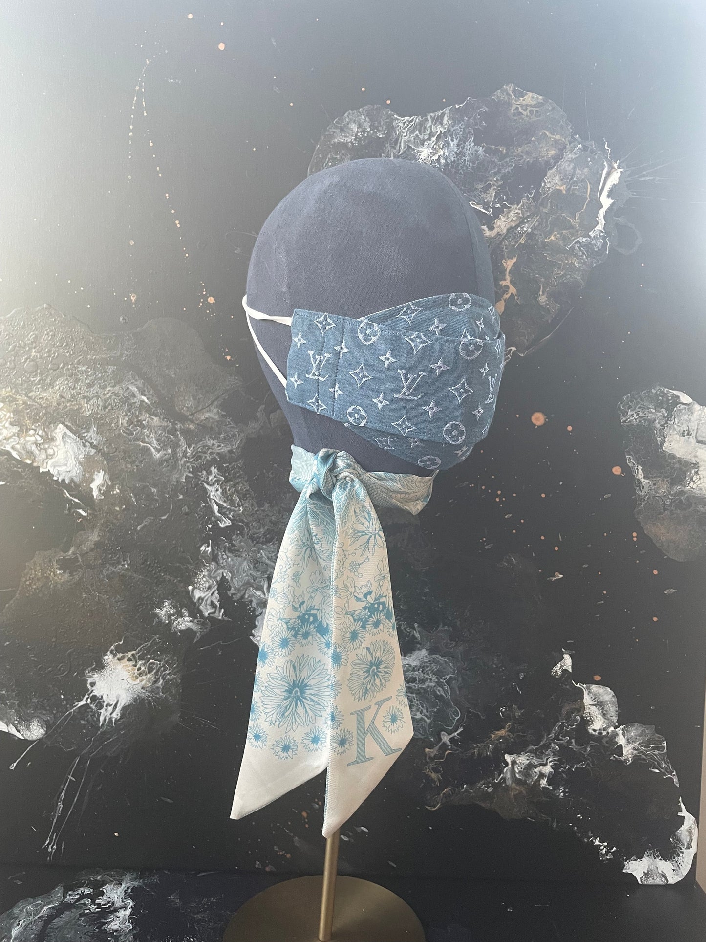 MONOGRAM SKINNY SCARF K