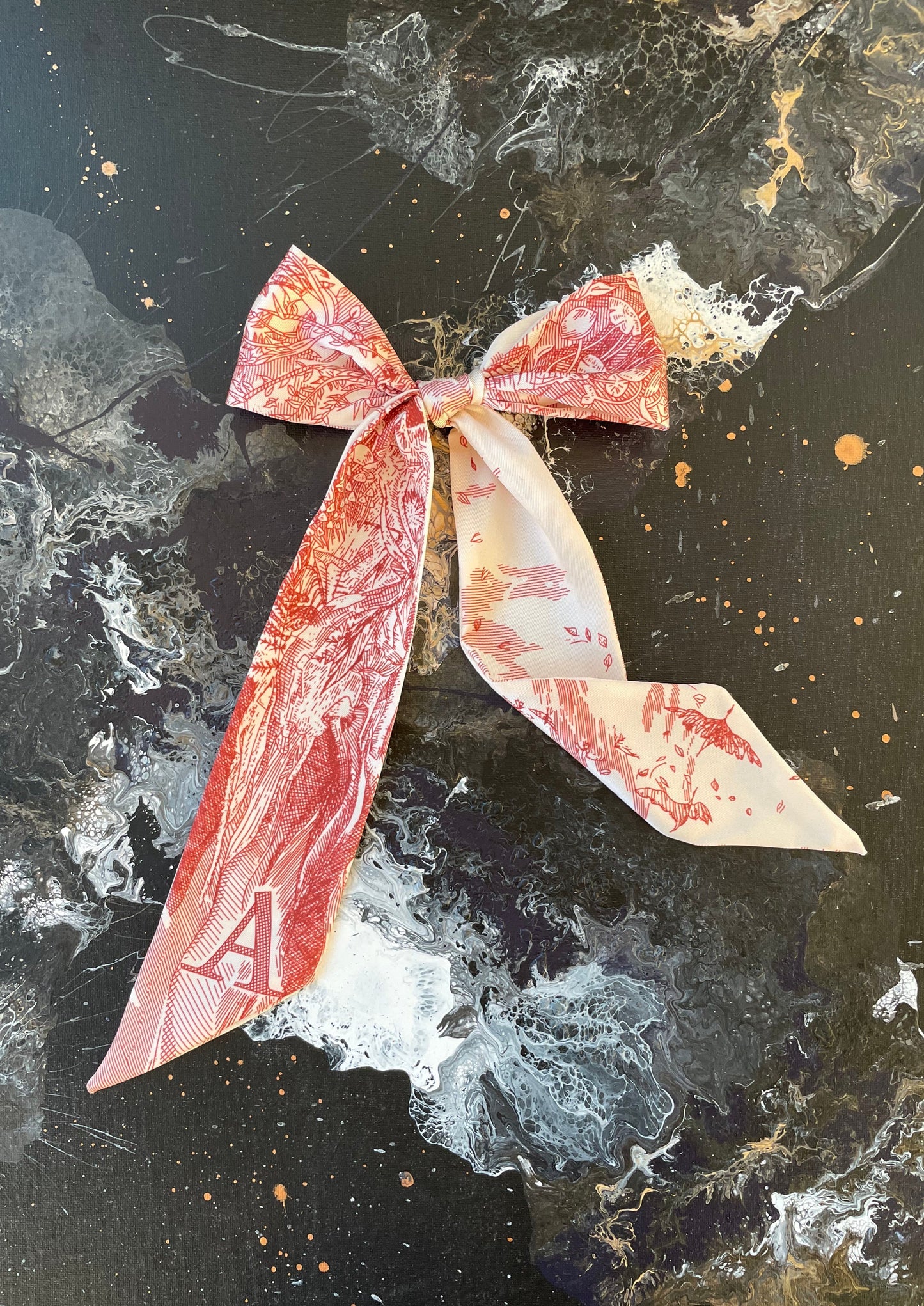 MONOGRAM SKINNY SCARF A